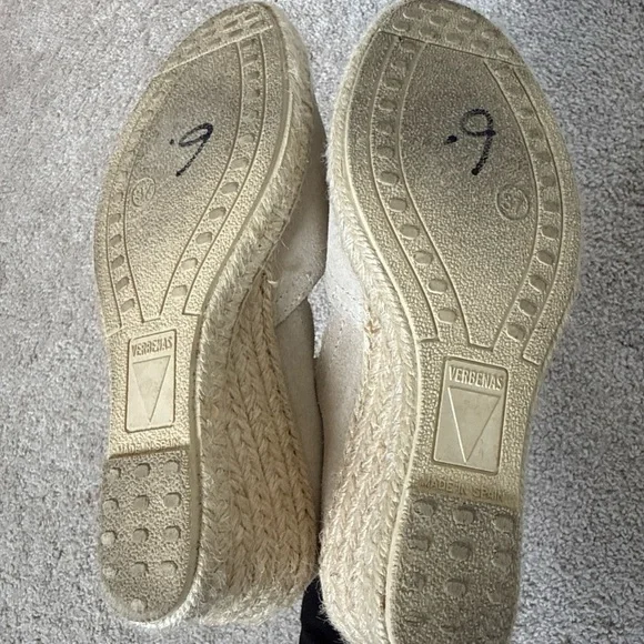 Verbenas Espadrilles Size 37/6.5 Geniune Leather Suede made in Spain Vacation - Picture 6 of 8